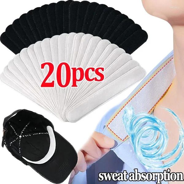 Bola Caps Esportes Pescoço Suor Absorvente Fita Pads Cap Cinto Redutor Descartável Chapéu De Algodão Adesivo Anti-sujeira Liner Invisível Branco Brim Tamanho