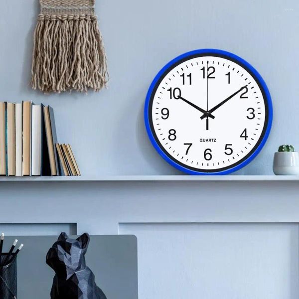 Настенные часы, бесшумные часы с номером, круглые для украшения домашнего офиса, не тикающие, 8 дюймов, подвесные, для кухни, на открытом воздухе