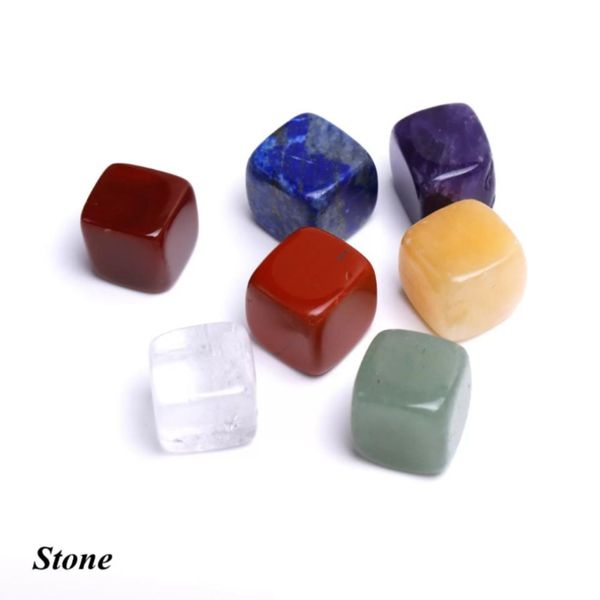 Cristallo naturale Crystal Chakra Stone 7pcs Set di pietre naturali Palm Reiki Cristalli di guarigione gemme Yoga Energia Naturalcrystalchakra SS1221wly935