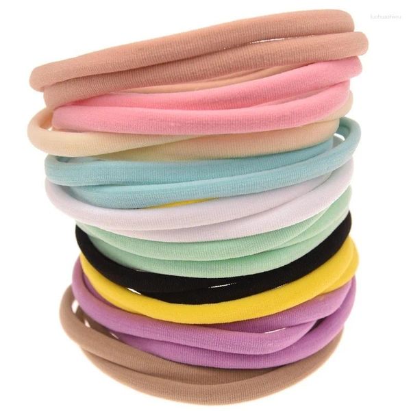 Acessórios para o cabelo 11 pçs/lote nylon bandana para bebê menina diy elástico hairband crianças headwear meninas conjunto