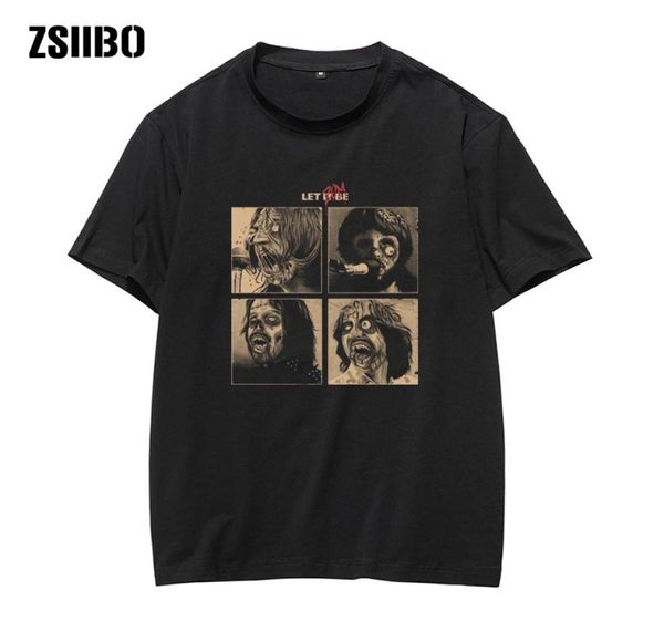 Zsiibo Cadılar Bayramı Korku Kan Tişörtü Erkek Kadın Tişörtleri Zom Cosplay Tshirt Zombi Band Baskı 3D Street Giyim Tops4367548