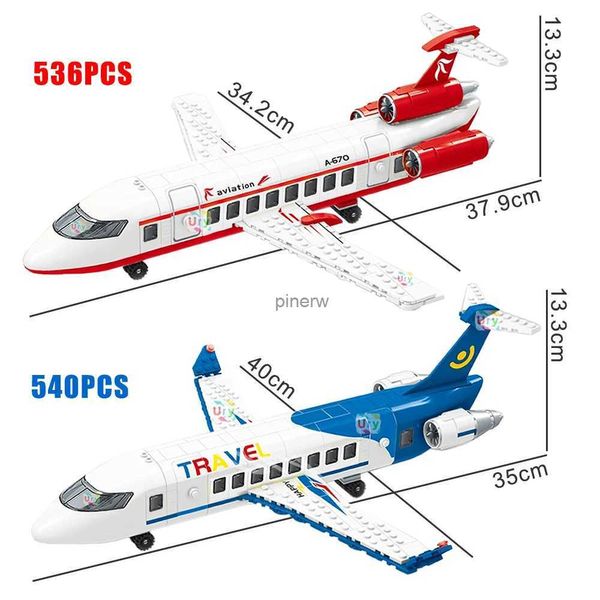 Blöcke Stadt Frachtflugzeug Flugzeug Passagiere Geschäftsflugzeug Bus Sets Flughafen Verkehrsflugzeug Bausteine Spielzeug für Kinder Weihnachtsgeschenk