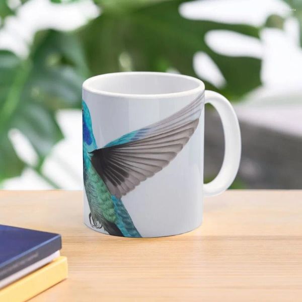 Tazze che volano colibrì con fiori Tazza da caffè personalizzata