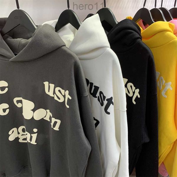 Top Artesanato Mens Hoodies Designer CPFM Cactus Plant Flea Market Hoodie Top Processo de Espuma Impressão Ye Must Be Born Again Hoody High Street Pulôver SW QEB2