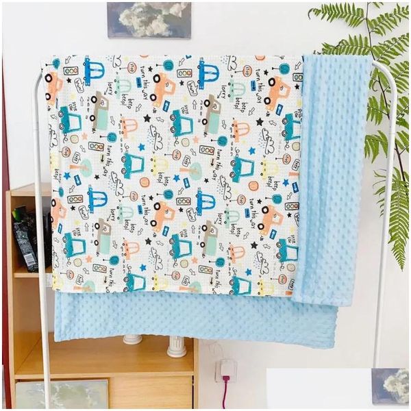 Decken Swaddling Name Personalisierte Bubbled Fleece Babydecke DIY Benutzerdefinierte Kleinkind Krippe Bett Kinderwagen Ddle Für Geborene Geburtstagsgeschenk Kind Dh9Uj