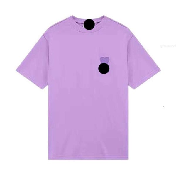 Tasarımcı T Shirt En Kalite İlkbahar/Yaz Yeni İşlemeli Şeftali Kalp Aşk Kısa Kollu UNISEX Moda Marka Gevşek Çift Stil E9CD