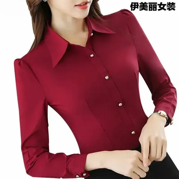 Blusas femininas blusa feminina manga longa primavera outono roupas ms. camisa blusas ropa de mujer