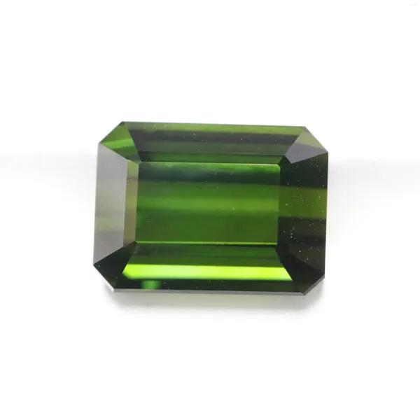 Diamanti sciolti Gemma da 9,95 ct Tormalina verde a forma di cuscino 12,92X9,60X8,28 mm Anello personalizzato privato Orecchino pendente Pietra principale Naturale