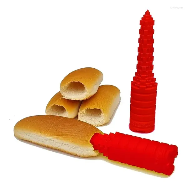 Facas grelhar dogger ferramenta de corte de pão perfurar um buraco cão bun perfurador churrasco à prova de vazamento cães salsichas