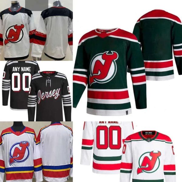 Nova Jersey Custom Devils Hóquei Jerseys 7 Dougie Hamilton 56 Erik Haula 13 Nico Hischier 86 Jack 43 Luke Hughes 42 Curtis Lazar 6 Joh 1094