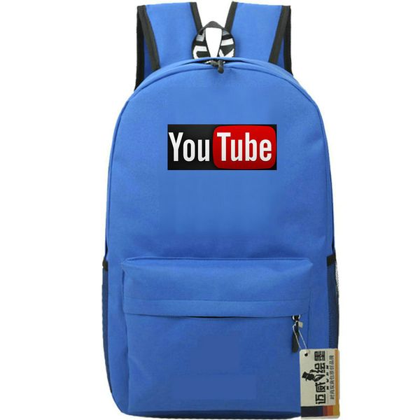 Mochila do YouTube You Tube mochila escolar de tempo livre Bolsa de vídeo Web Print mochila esportiva mochila de dia ao ar livre