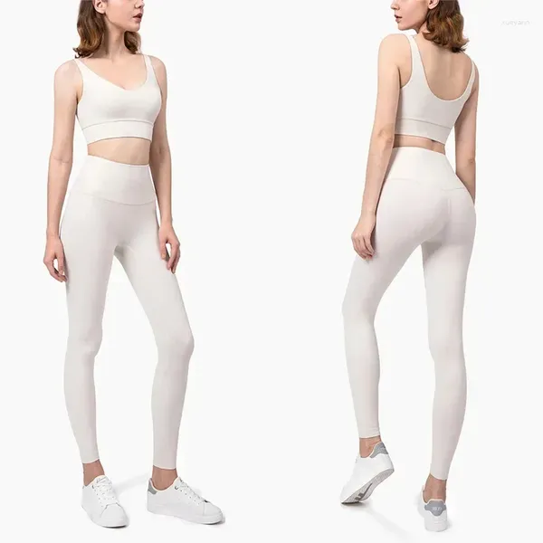 Conjuntos ativos lululogo feminino 2 peças yoga fitness de alta qualidade sutiã e leggings ginásio treino correndo conjunto esporte terno activewear