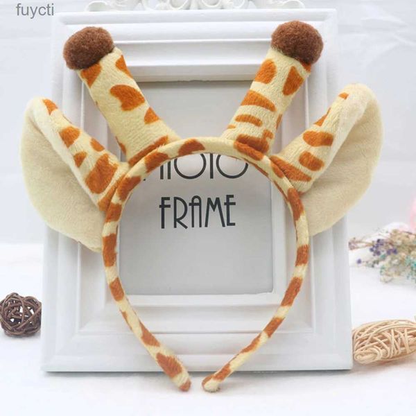 Partyhüte Cartoon Schöne Flauschige Plüsch Giraffe Ohren Stirnband Weibliche Cosplay Requisiten Haarband für Weihnachten Haarband Frauen Haarschmuck YQ240120