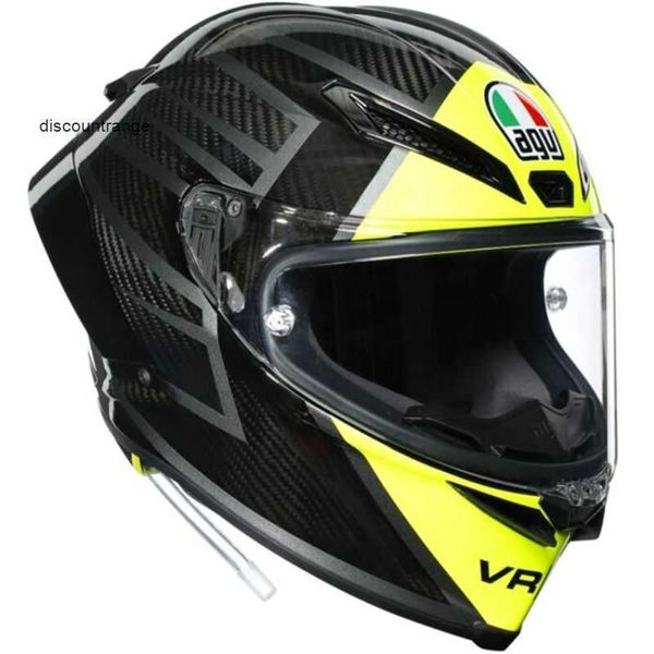 Casco integrale aperto Agv k Casco moto Italia Agv Pista Gp Rr Casco da corsa professionale Casco da corsa Casco integrale in fibra di carbonio Rossi Grigio Rosso PS1Z