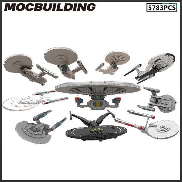 Blöcke Space Series USS Enterprise Bundle MOC Bausteine Wissenschaft Kreatives Spielzeug DIY Technologie Ziegel Weihnachtsgeschenk Geburtstagsgeschenk 240120