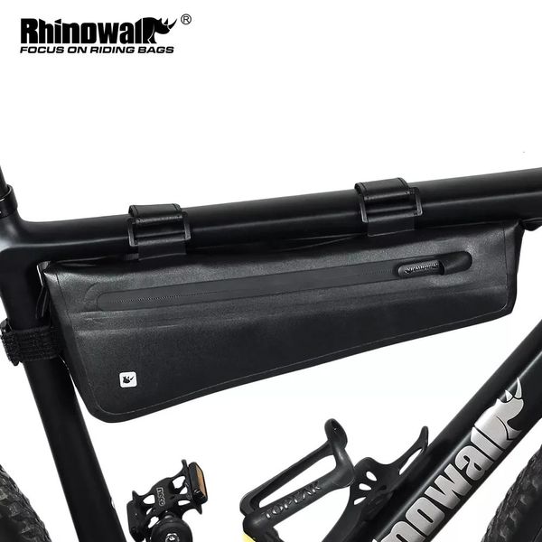 Rhinowalk Borsa triangolare per bicicletta Borsa per tubo anteriore per telaio bici Borsa da ciclismo impermeabile Borsa per batteria Borsa per imballaggio Accessori 240119