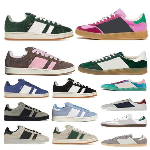 Роскошные дизайнерские туфли Campus 00s Suede Sneaker Dark Green Cloud Wonder White Valentines Day Semi Lucid Blue Ambient Sky Gazelle мужские и женские кроссовки повседневная обувь