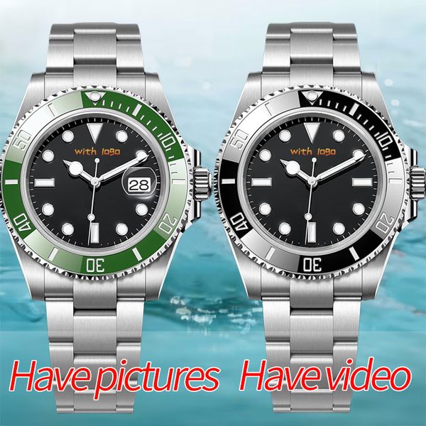 Relógios de designer de alta qualidade Mens Watch Sub 41mm Relógio Mecânico Automático 904L Aço Inoxidável Safira Cerâmica Anel À Prova D 'Água Luminosa Trazer Caixa de Presente de Moda