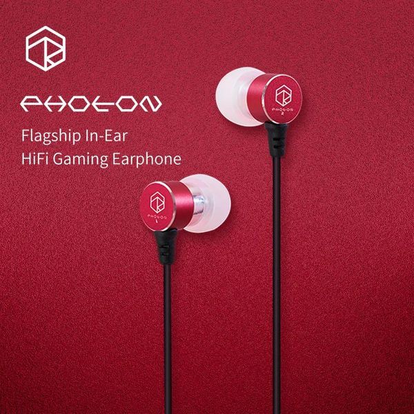 Fones de ouvido rosa técnicas fóton com fio fone de ouvido alta fidelidade fones de ouvido para jogos inear alta qualidade adequado para telefone e computador