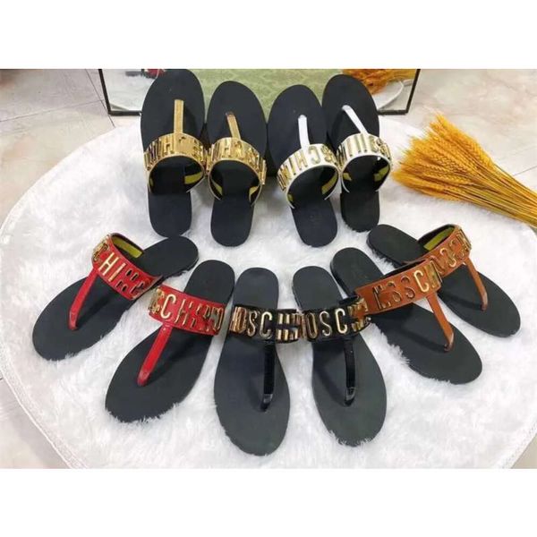 2024 Novo Designer Mulheres Flip Flops Chinelos Hardware Inglês Decorativo Espinha de Peixe Slides de Alta Qualidade Moda Mulheres Sandálias Verão Sapatos Lisos Letterg