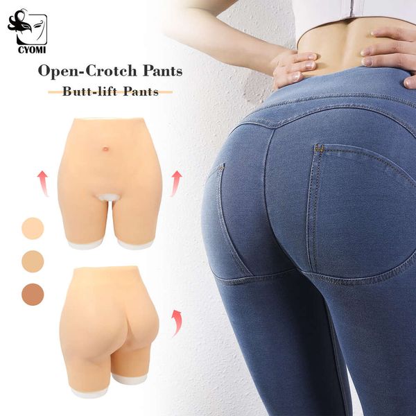 Accessori per costumi Silicone Sexy Glutei Valorizzazione Pantaloni imbottiti Hip Butt Lifter Mutandine Con apertura sul cavallo Shaper Intimo Big Ass Shapewear