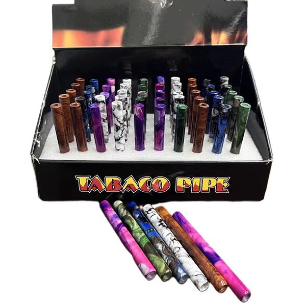 Novo metal forma de cigarro tubo de mão tabaco 100 pçs muito 78mm liga alumínio um hitter bat tubos acessórios para fumar