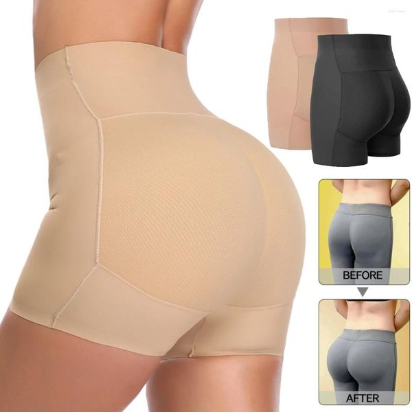 Shapers femininos bulifting shapewear acolchoado para mulheres quadris levantador almofadas shorts sem costura roupa interior hip realçador barriga controle cintura alta