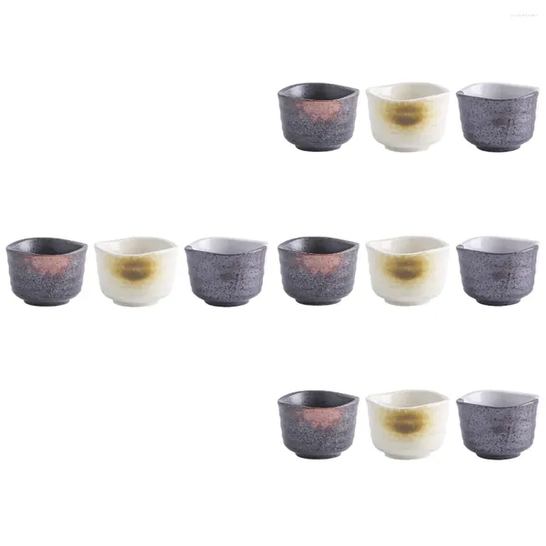 Verres à vin 4 pièces tasses japonaises tasse à thé: 3 pièces 80ML petit ensemble de tasses en céramique tasses à thé en porcelaine Kungfu chinois (assortiment