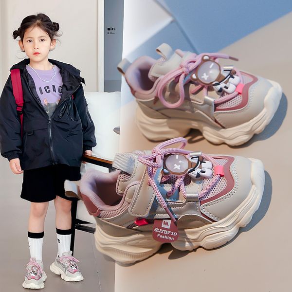 Scarpe da ginnastica per bambini Primavera Autunno Nuovo cartone animato Scarpe sportive per ragazzi Moda Mesh Traspirante Scarpe da corsa per ragazze Scarpe da ginnastica per bambini Tendenza Bambini 3-8 anni