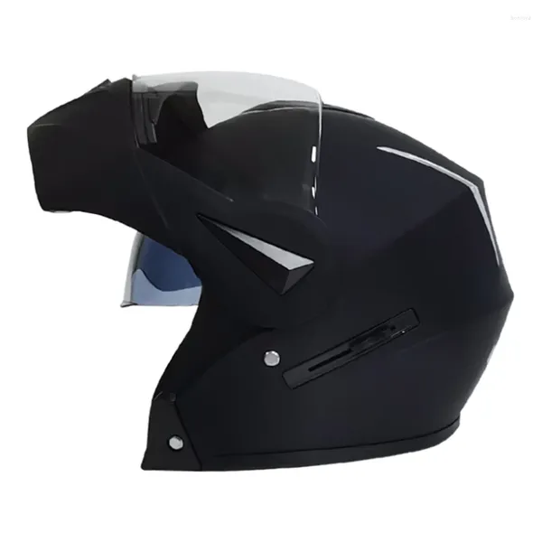 Caschi da moto Nero opaco Flip Up Racing Casco da motociclista resistente all'usura Accessori per la testa anticaduta da motocross traspirante