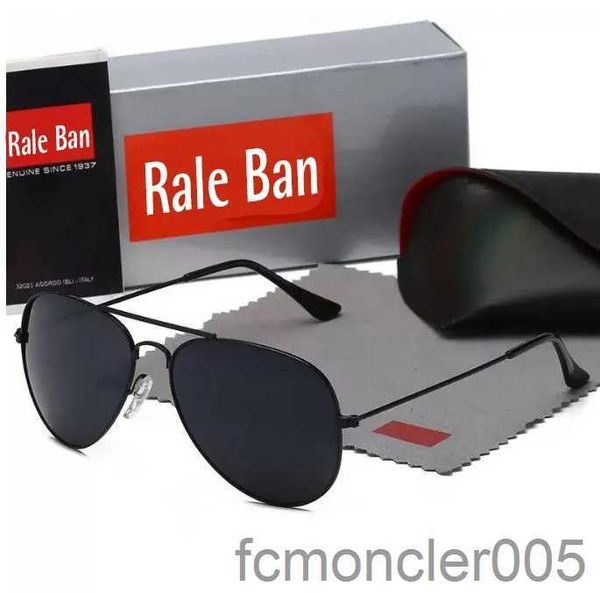 Дизайнерские солнцезащитные очки Aviator 3025r для мужчин Rale Ban Очки для женщин Защитные очки UV400 Линзы из настоящего стекла Золотая металлическая оправа Солнцезащитные очки для вождения и рыбалки с U5P5
