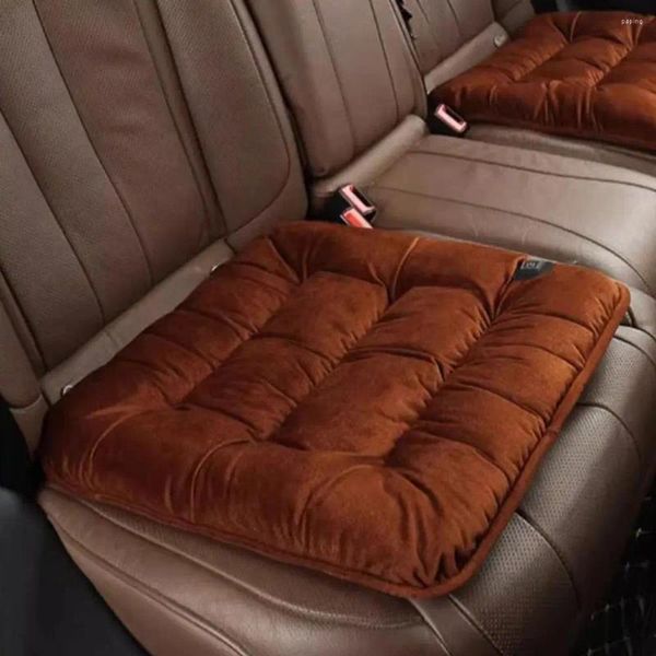 Assento de carro cobre almofada usb inverno com carregamento 3 engrenagens ajuste de temperatura macio tapete de pelúcia para casa segura