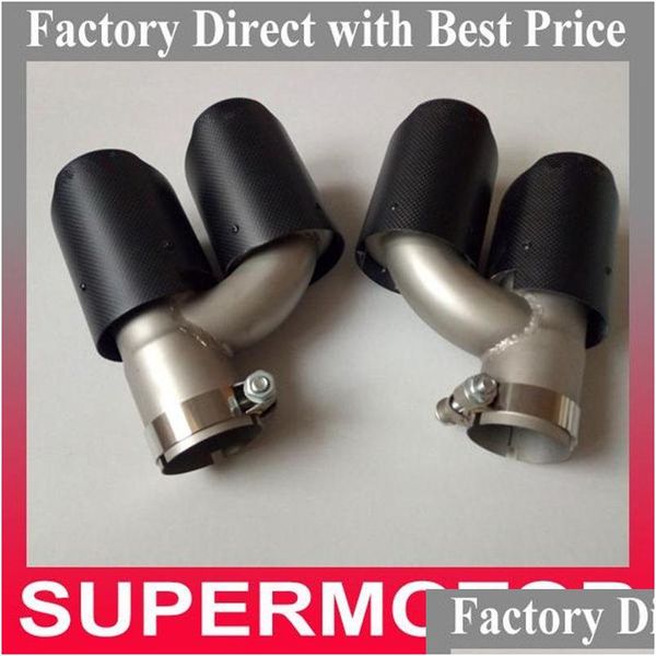 Auspuffrohr Ein Paar In 6M Out 89Mm H Style Ak Matte Carbon Auspuffanlagen Akrapovic Autorohre Endstückspitze Drop Delivery Automobile Motorrad Otgun