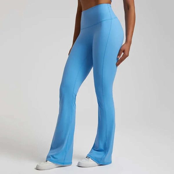 Lu Pant Hizalama Limon Yoga Taytlar Hizalama Spor Kadınları Düşük katlı parlama pantolon açık gündelik kalça kalça spor fitness dansı geniş bacak pantolonları ll lu jogger