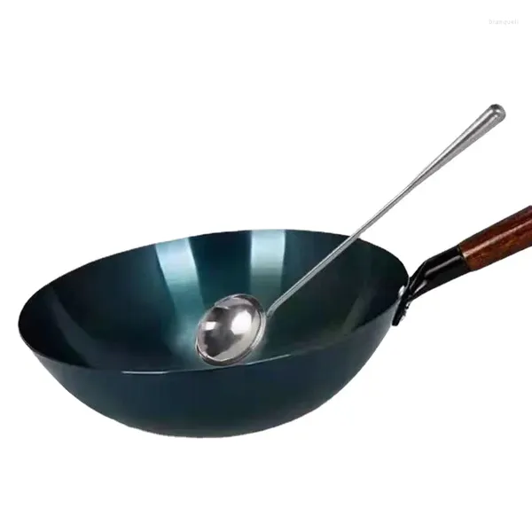 Pentole Wok a fondo tondo da 14