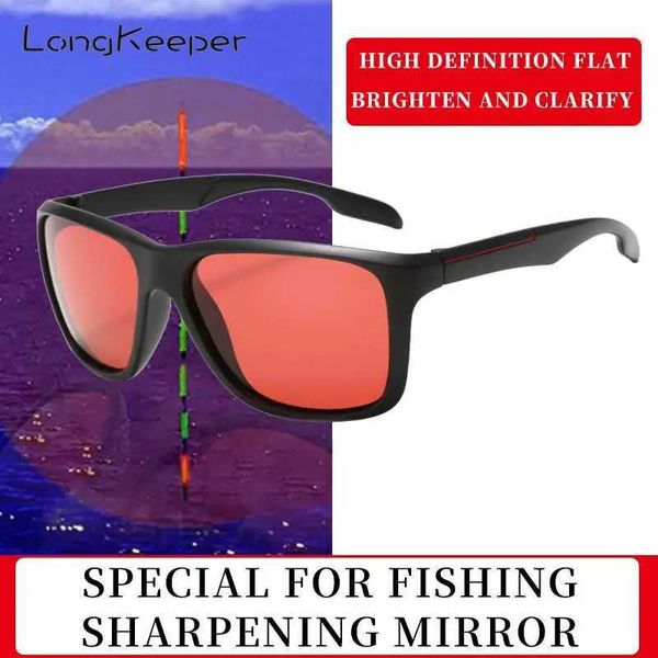 Óculos de sol Long Keeper Óculos de sol polarizados para pesca para homens Pesca Ciclismo Óculos de lente vermelha Óculos de sol esportivos UV400 Óculos antirreflexo YQ240120