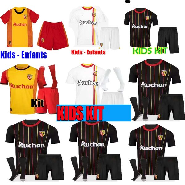 Maillot RC LeNs 2023/2024 Camisas de futebol Kid Kit Liga dos Campeões Camisas de futebol Pé Home Away Terceiro 3º 23 24 Torcedor SOTOCA FOFANA BUKSA PEREIRA DA COSTA