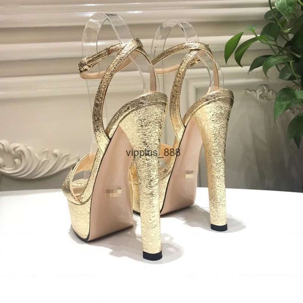 2024 Neueste Mode Damen Sandalen Super High Heel Wassertisch Design bequeme echte Schuhe luxuriöse Atmosphäre elegant