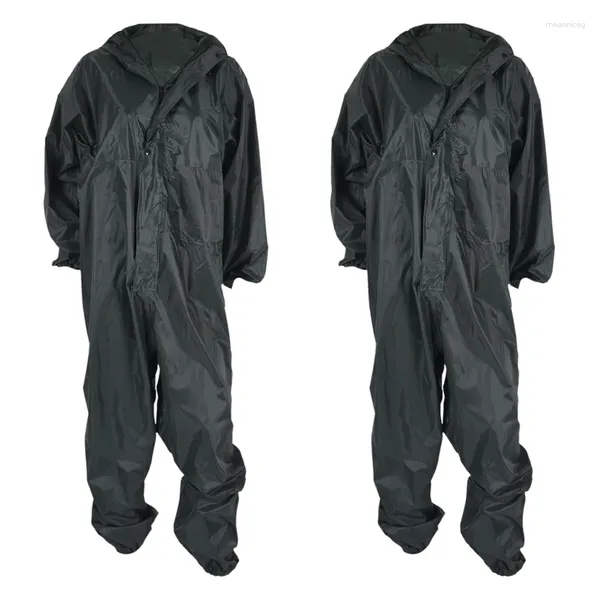 Raincoats 2x moda motocicleta capa de chuva / capa de chuva conjunta / macacão homens e mulheres fissão chuva terno casaco xxl armygreen