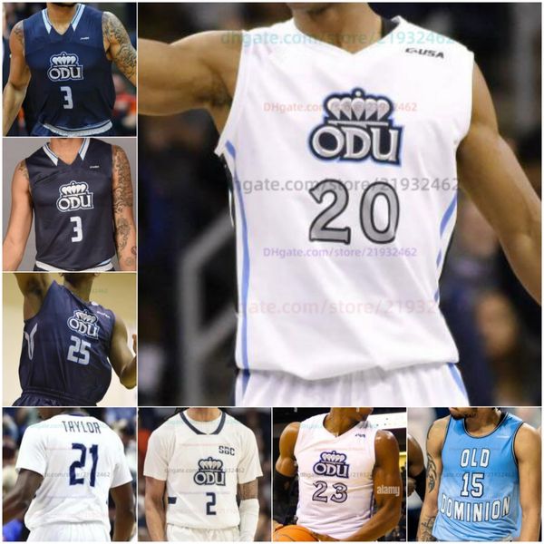 Old Dominion Basketball Jersey NCAA Stitched Jersey Qualquer Nome Número Homens Mulheres Juventude Bordado 3 Imo Essien 4 Yamari Allette 10 Tyrone Williams 11 Dani Pounds
