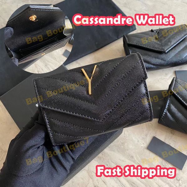 Cassandre Purse Wallet 10A Quality For Women 2024 New Bag Desginer Small Purse Card holder portafoglio long zippy wallet Luxurys Genuine Leather Mini Coin Purses