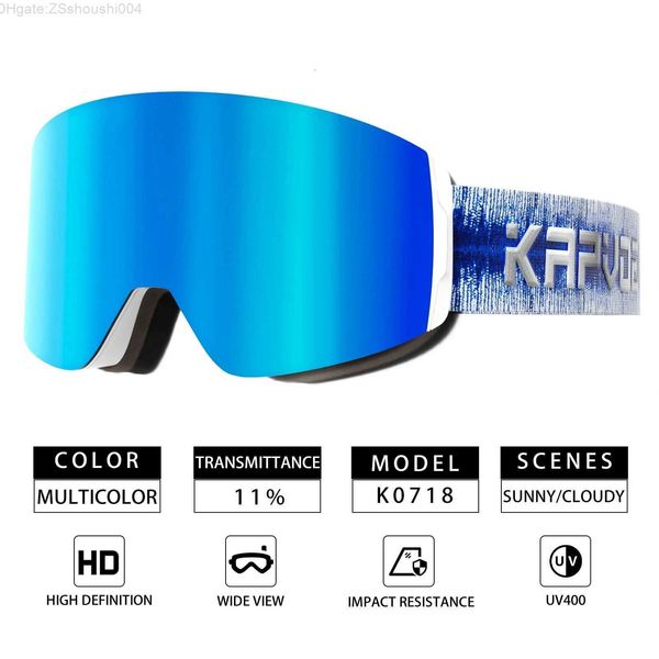 Skibrille Snowboard AntiFog Maske für Männer Frauen UV400 Schneebrille Wintersport Zubehör Skibrillen 240112 G4J4