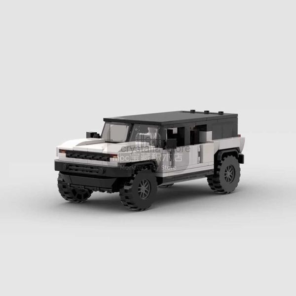 Блоки MOC-92752 Внедорожник GMC Hummer EV гоночный спортивный автомобиль Автомобиль Скорость Чемпион Гонщик Строительные блоки Кирпич Креативные игрушки для гаража 240120