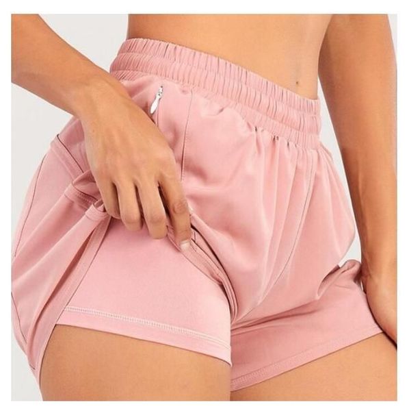 DONNA Hot Low Rise LR Short 2,5 pollici lato piscina Run pantaloni della tuta donna pantaloni della tuta Abiti pantaloncini in vita Esercizio pantaloni corti Abbigliamento fitness Ragazza che corre Abbigliamento sportivo elastico