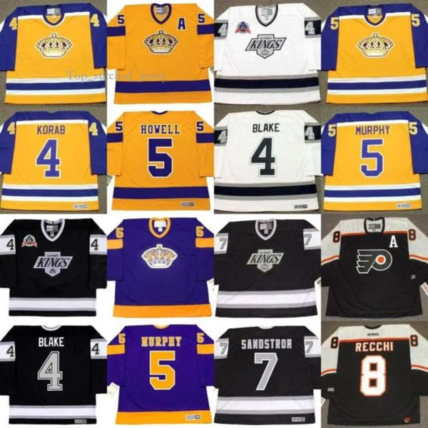 Trikot der Los Angeles Kings JERRY KORAB ROB BLAKE HOWELL LARRY MIKE MURPHY TOMAS SANDSTROM DREW DOUGHTY MARK RECCHI BERNIE NICHOLL 8973