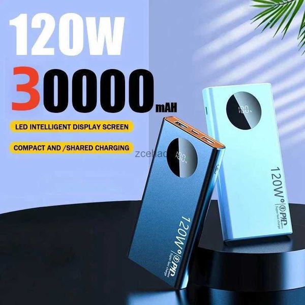 Банки питания сотового телефона 30000MAH 120W Super Fast Forging Power Bank