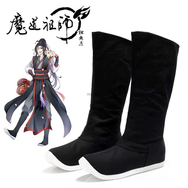 Athletische Outdoor Anime Mo Dao Zu Shi Lan Wangji Wei Wuxian Cosplay Schuhe Männer Frauen Unisex Chinesischen Traditionellen Stil Hanfu retro Stoff Stiefel