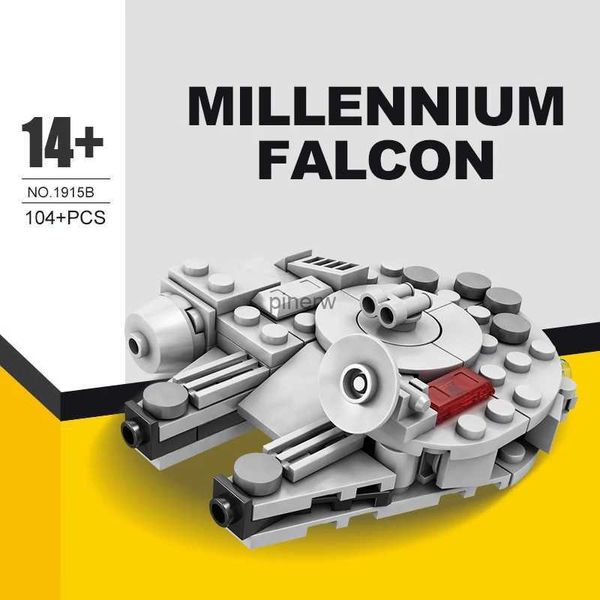 Blöcke 100+ Stück Bausteine Kit Millennium Falcon Fighter Spielzeug Geschenk Science-Fiction-Serie Glückliches Geschenk für Kinder Erwachsene