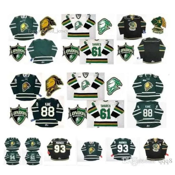 Maglia da hockey OHL London Knights 93 Mitch Marner 16 Brad Smyth 91 Nazem Kadri 94 Corey Perry 88 Patrick Kane 11 John Carlson Tavares 4265