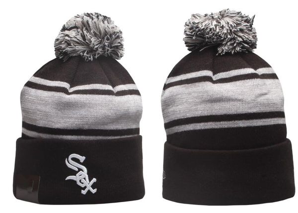 White Sox Beanie Cappelli Chicago lavorati a maglia Squadre sportive Baseball Calcio Basket Berretti Berretti Donna Uomo Pom Moda Inverno Top Caps Sport Cappelli lavorati a maglia a4